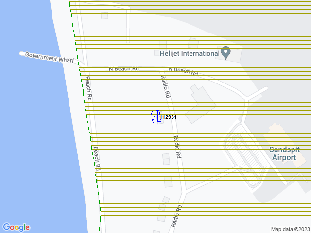 Une carte de la zone qui entoure immédiatement le bâtiment numéro 112931