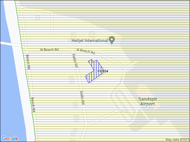 A map of the area immediately surrounding building number 112934