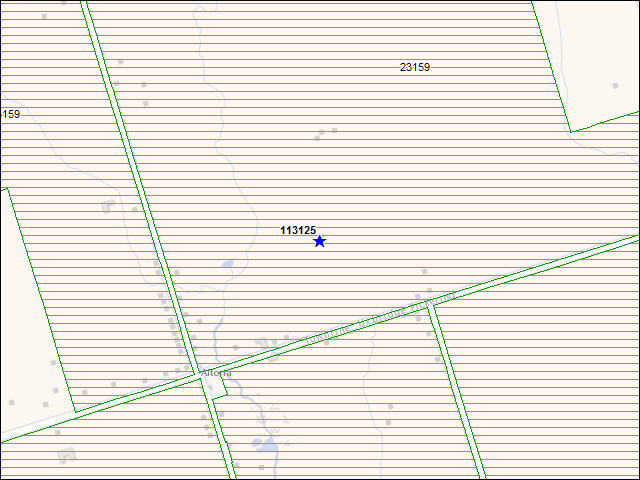 A map of the area immediately surrounding building number 113125