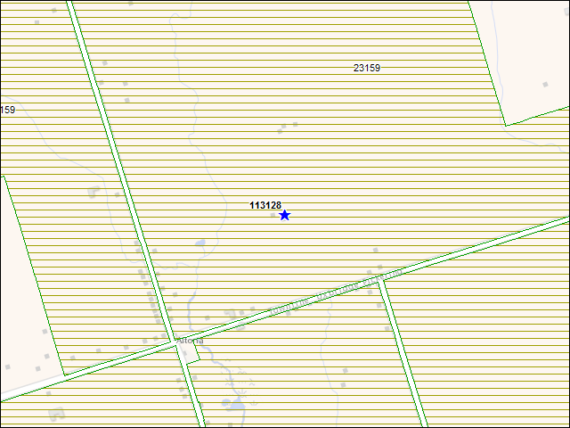 A map of the area immediately surrounding building number 113128