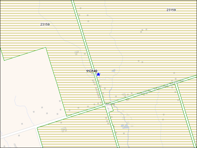 A map of the area immediately surrounding building number 113140