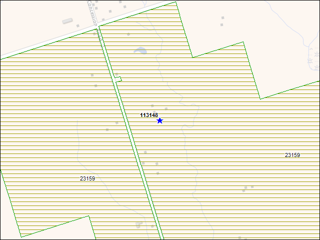 A map of the area immediately surrounding building number 113148