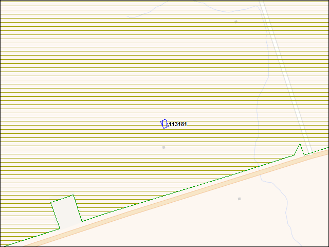 A map of the area immediately surrounding building number 113181