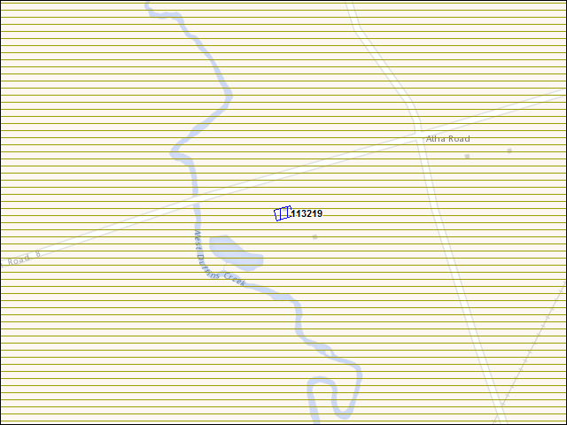 Une carte de la zone qui entoure immédiatement le bâtiment numéro 113219