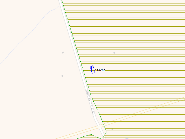 A map of the area immediately surrounding building number 113287