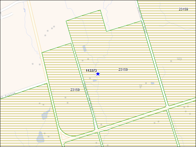 A map of the area immediately surrounding building number 113373