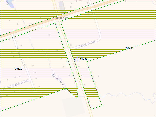 A map of the area immediately surrounding building number 113385