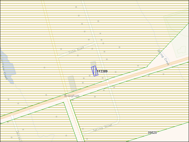 A map of the area immediately surrounding building number 113389