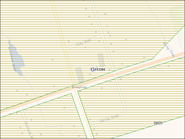 A map of the area immediately surrounding building number 113391