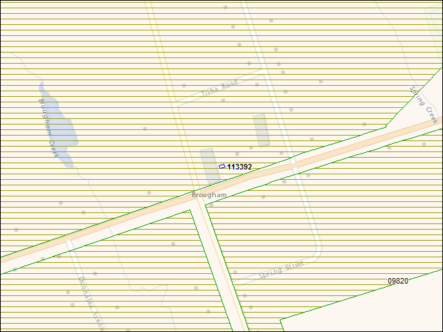 Une carte de la zone qui entoure immédiatement le bâtiment numéro 113392