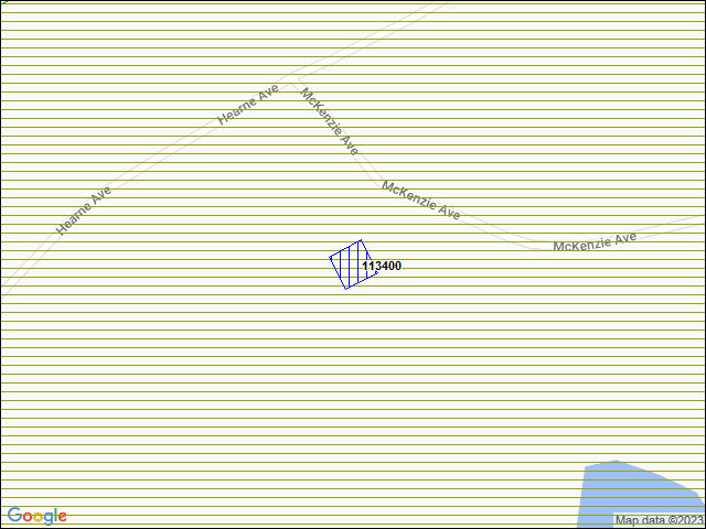 A map of the area immediately surrounding building number 113400