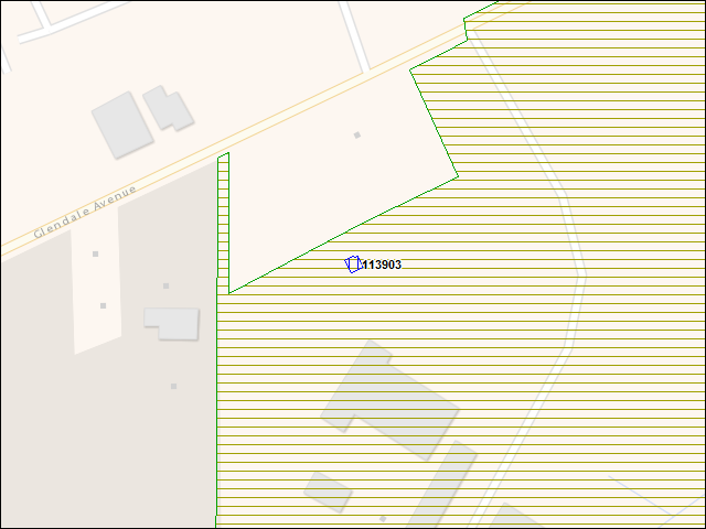 Une carte de la zone qui entoure immédiatement le bâtiment numéro 113903