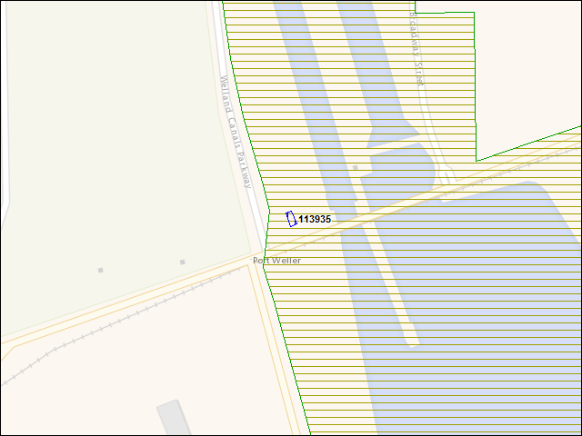 A map of the area immediately surrounding building number 113935