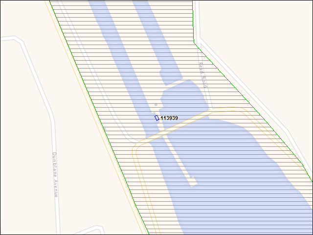 A map of the area immediately surrounding building number 113939