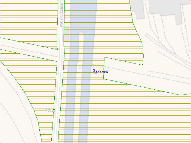 A map of the area immediately surrounding building number 113947
