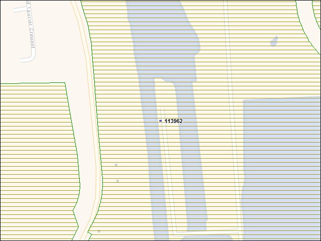 A map of the area immediately surrounding building number 113962