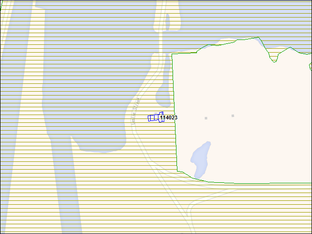 A map of the area immediately surrounding building number 114023