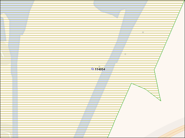 Une carte de la zone qui entoure immédiatement le bâtiment numéro 114054