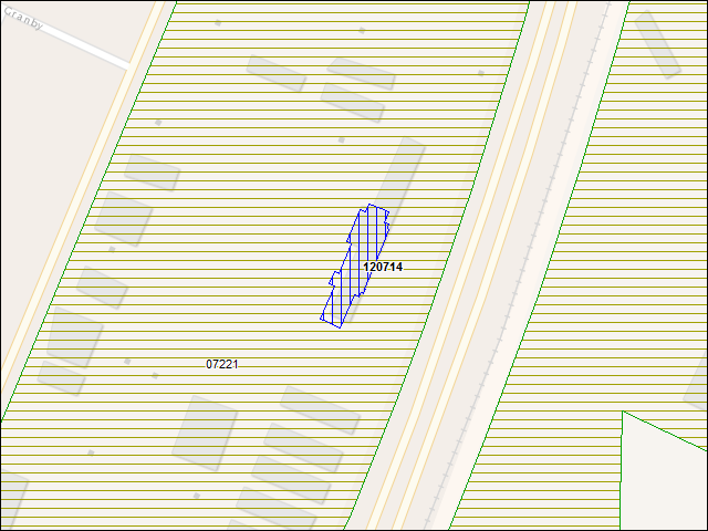 A map of the area immediately surrounding building number 120714