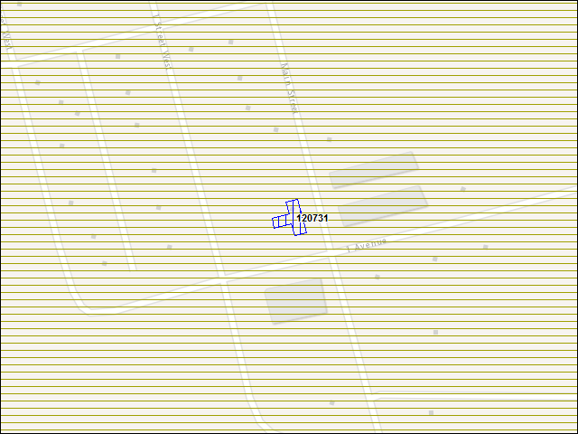 A map of the area immediately surrounding building number 120731