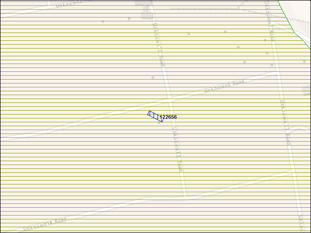 Une carte de la zone qui entoure immédiatement le bâtiment numéro 122656