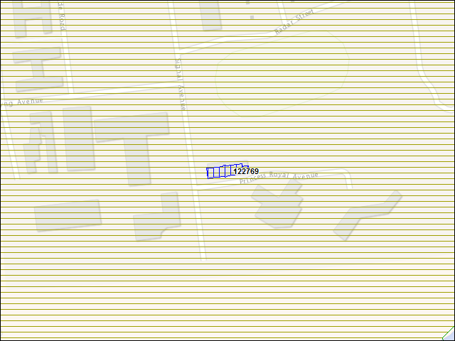 A map of the area immediately surrounding building number 122769