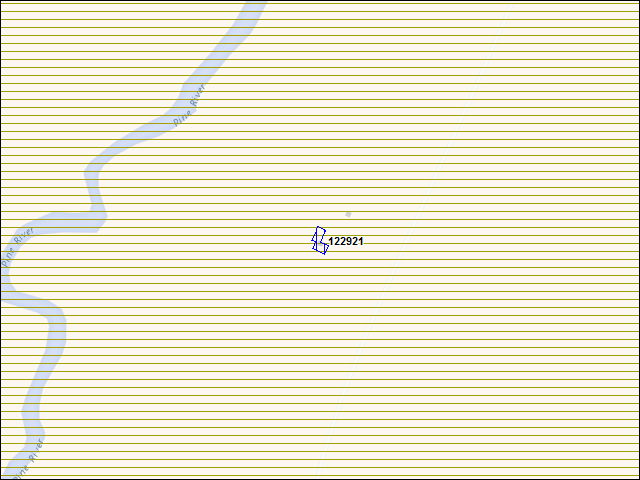 Une carte de la zone qui entoure immédiatement le bâtiment numéro 122921