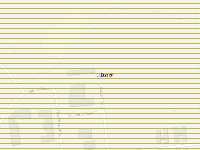 Une carte de la zone qui entoure immédiatement le bâtiment numéro 123131