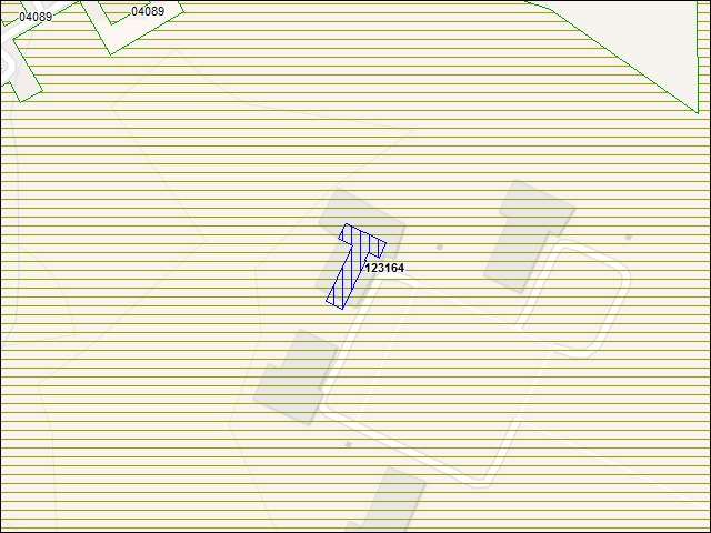 A map of the area immediately surrounding building number 123164