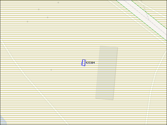 Une carte de la zone qui entoure immédiatement le bâtiment numéro 123301