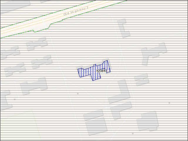 A map of the area immediately surrounding building number 123513