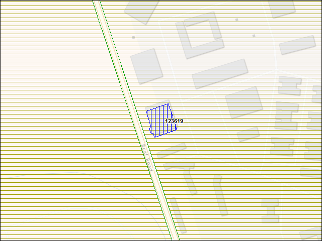 A map of the area immediately surrounding building number 123619
