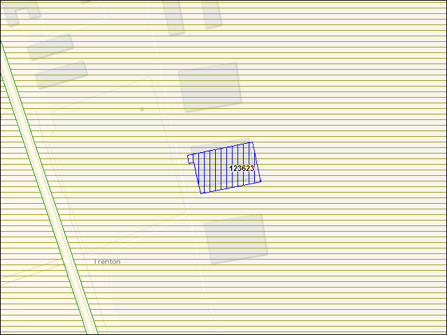A map of the area immediately surrounding building number 123623