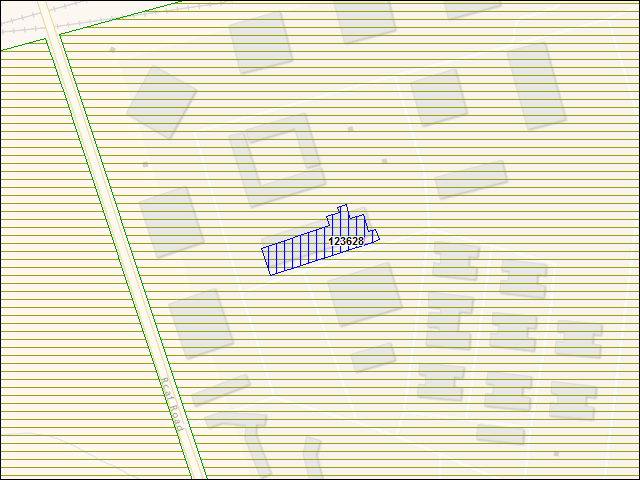 A map of the area immediately surrounding building number 123628