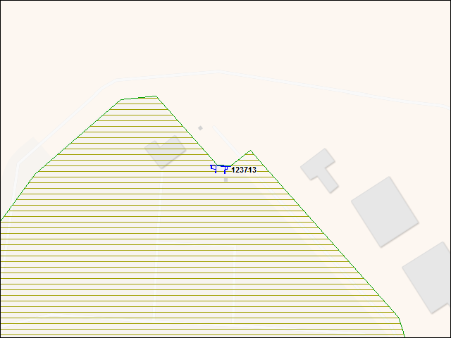 A map of the area immediately surrounding building number 123713