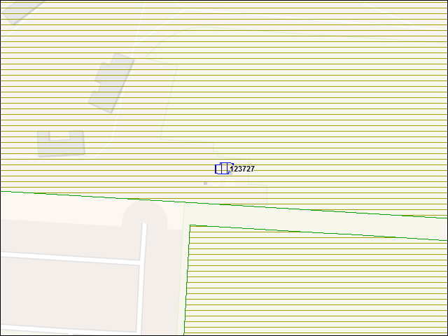 A map of the area immediately surrounding building number 123727