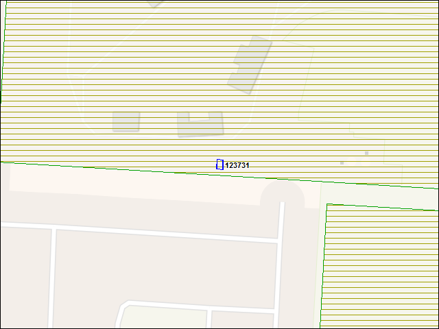 A map of the area immediately surrounding building number 123731