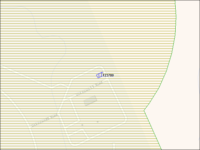A map of the area immediately surrounding building number 123780