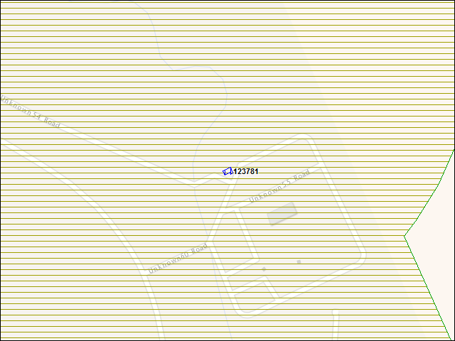 Une carte de la zone qui entoure immédiatement le bâtiment numéro 123781