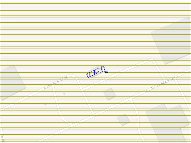 Une carte de la zone qui entoure immédiatement le bâtiment numéro 123787