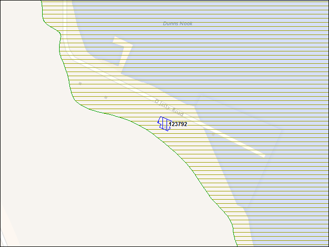 A map of the area immediately surrounding building number 123792