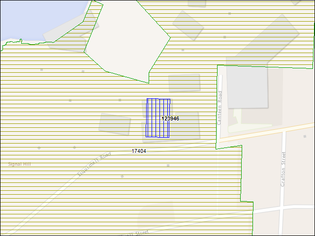 A map of the area immediately surrounding building number 123946