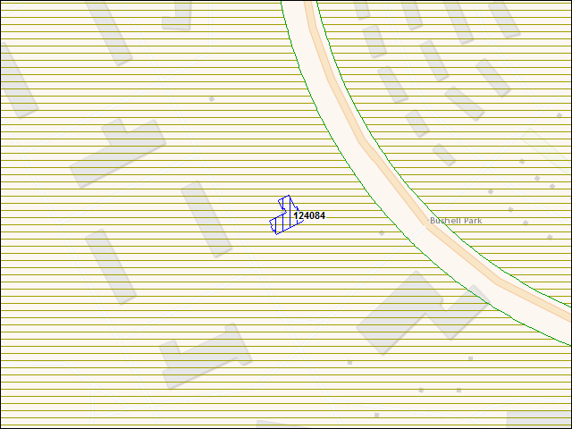 A map of the area immediately surrounding building number 124084