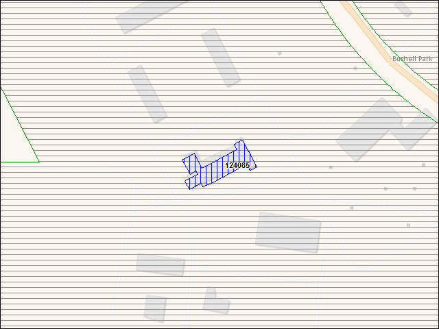 A map of the area immediately surrounding building number 124085