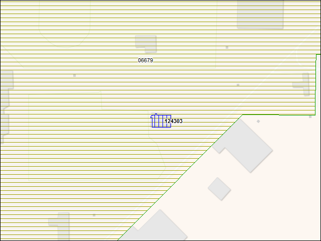A map of the area immediately surrounding building number 124303