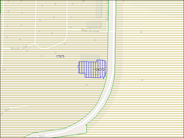 A map of the area immediately surrounding building number 124372