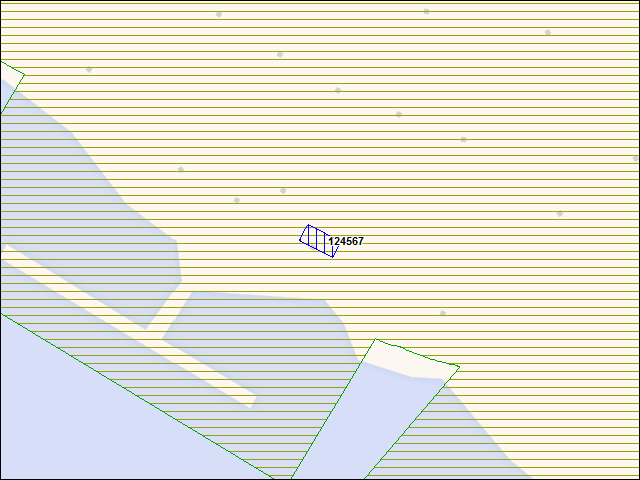 A map of the area immediately surrounding building number 124567