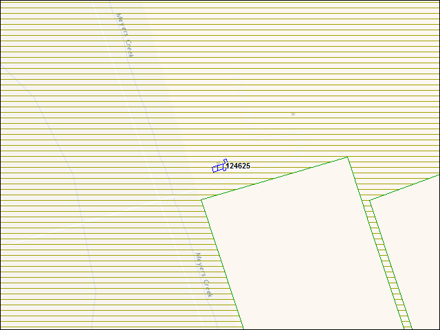 A map of the area immediately surrounding building number 124625