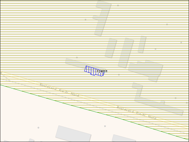 A map of the area immediately surrounding building number 124811