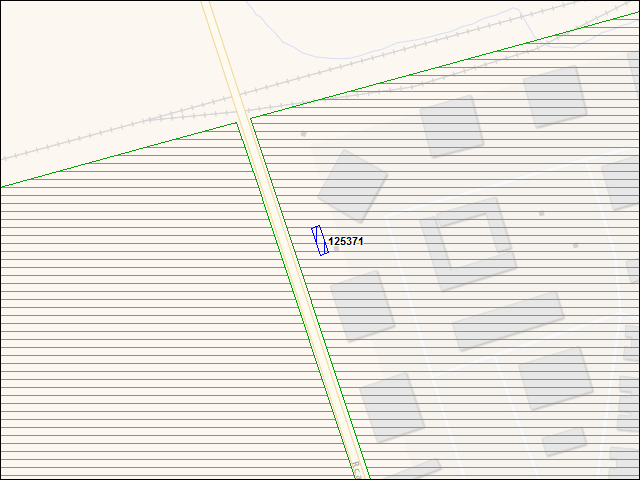 Une carte de la zone qui entoure immédiatement le bâtiment numéro 125371